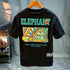 Premium Elephant Graphics Printed Tee with colorful elephant design and O-Neck collar.